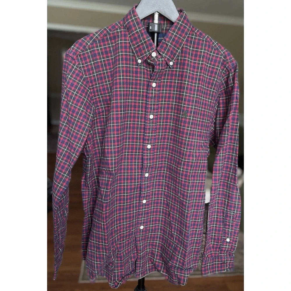 Polo Ralph Lauren Men's L Plaid Long Sleeve Button Down